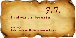 Frühwirth Terézia névjegykártya